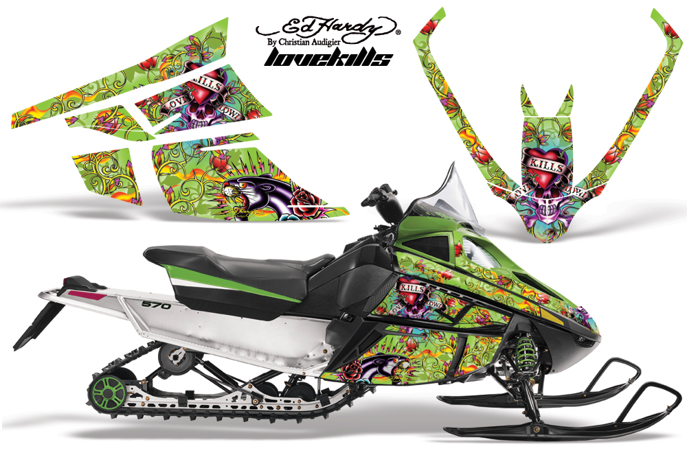 Arctic Cat F Series Graphics Kits EH Lovekills Green